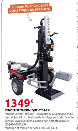 Rural Master Fendeuse thermique ft61-22l offre