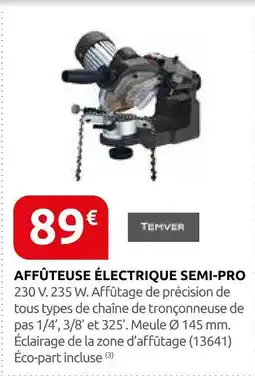Rural Master Temver affûteuse électrique semi-pro offre