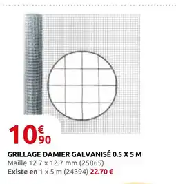 Rural Master Grillage damier galvanisé 0.5 x 5 m offre