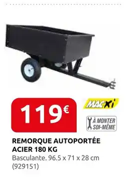 Rural Master Maxxi remorque autoportée acier 180 kg offre