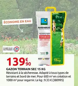 Rural Master Barenbrug gazon terrain sec 15 kg offre