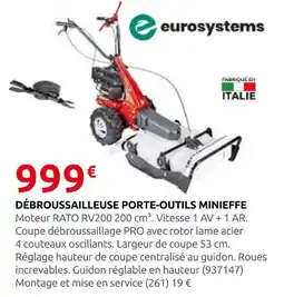 Rural Master Eurosystems débroussailleuse porte-outils minieffe offre