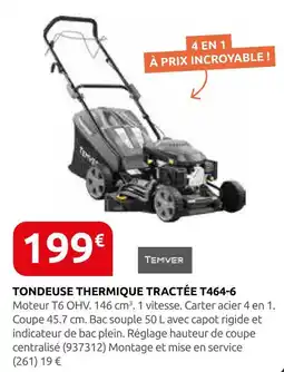 Rural Master Tondeuse thermique tractée t464-6 offre