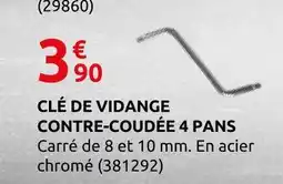 Rural Master Clé de vidange contre-coudée 4 pans offre