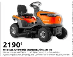 Rural Master Husqvarna tondeuse autoportée éjection latérale ts 112 offre