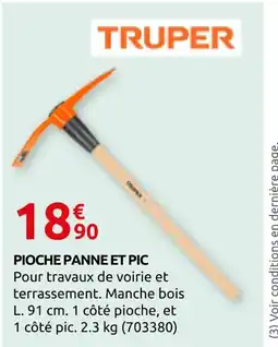 Rural Master Truper pioche panne et pic offre