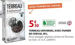 Rural Master Terreau terreau universel avec fumier de cheval 40 l offre