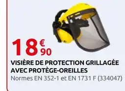 Rural Master Visière de protection grillagée avec protège-oreilles offre