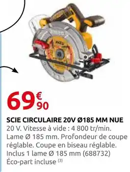 Rural Master Scie circulaire 20 v ø 185 mm nue offre