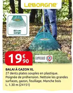 Rural Master Leborgne balai à gazon xl offre