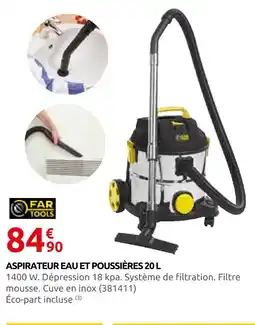 Rural Master Far tools aspirateur eau et poussières 20 l offre
