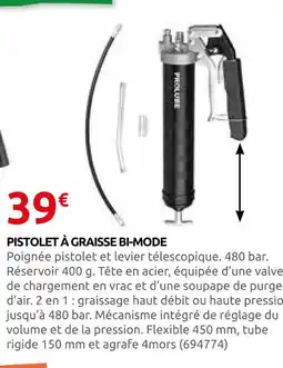 Rural Master Pistolet à graisse bi-mode offre