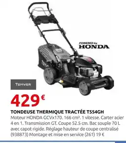 Rural Master Terver tondeuse thermique tractée t554gh offre