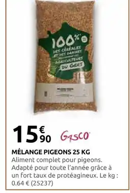 Rural Master Gasco mélange pigeons 25 kg offre