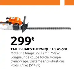 Rural Master Taille-haies thermique hs 45-600 offre