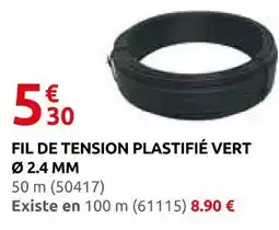 Rural Master Fil de tension plastifié vert ø 2.4 mm offre