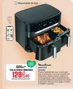 Extra Moulinex airfriyer ez942hf0 offre
