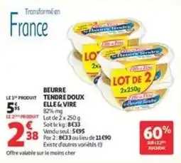 Auchan Elle & vire - beurre offre