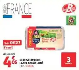 Auchan Loué - oeufs fermiers label rouge offre