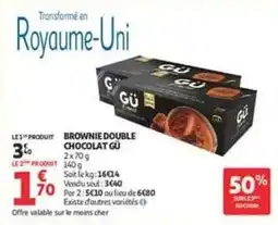 Auchan Gü - brownie double chocolat offre