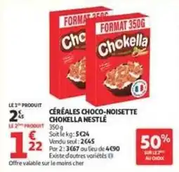 Auchan Nestlé - céréales choco-noisette chokella offre