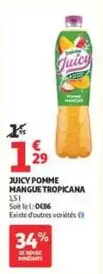 Auchan Tropicana - juicy pomme mangue offre