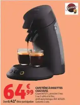 Auchan Cafetière à dosettes offre