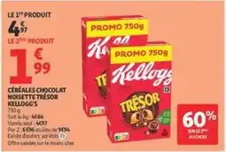 Auchan Kellogg's - céréales chocolat noisette trésor offre