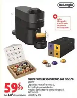 Auchan Delonghi - bundle nespresso vertuo pop env90b offre