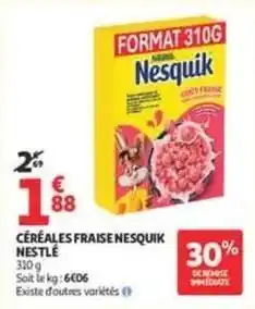 Auchan Nestlé - céréales fraise nesquik offre
