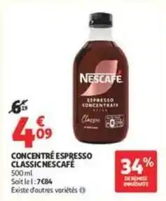 Auchan Nescafé - concentré espresso classic offre