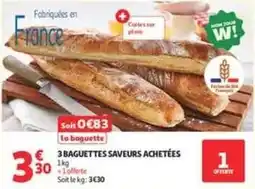 Auchan 3 baguettes saveurs achetees offre
