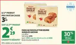 Auchan Auchan - pains au chocolat pur beurre surgelés offre