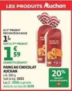 Auchan Auchan - pains au chocolat offre