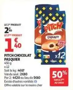 Auchan Pitch - chocolat pasquier offre