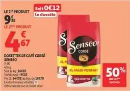 Auchan Senseo - dosettes de café corsé offre