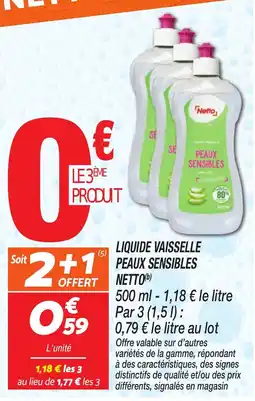 Netto Netto Liquide vaisselle offre