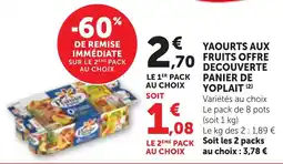 Bi1 Yoplait Yaourts aux fruits offre