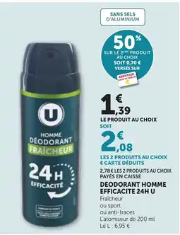 Bi1 U Déodorant Homme offre