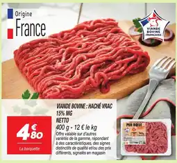 Netto VIAND Bovine HACHÉ VRAC offre