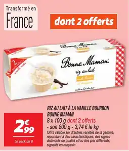 Netto Bonne Maman Riz au lait offre