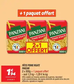 Netto PANZANI PÂTES PENNE RIGATE offre