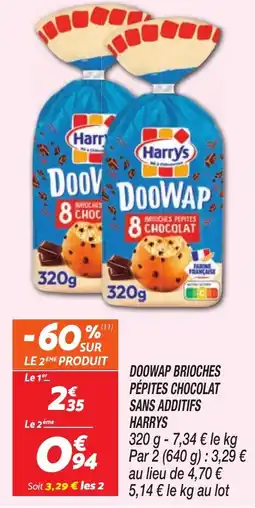 Netto Harrys DooWap Brioches Pépites Chocolat offre