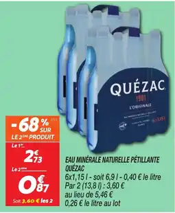 Netto QUÉZAC EAU MINÉRALE NATURELLE PÉTILLANTE offre
