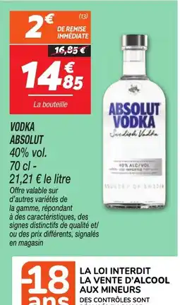 Netto ABSOLUT VODKA offre