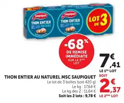 Bi1 SAUPIQUET THON ENTIER AU NATUREL offre