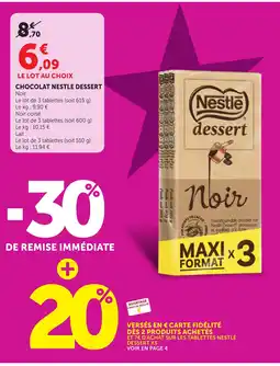 Bi1 Nestlé Chocolat dessert offre