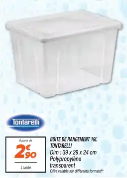 Netto TONTARELLI BOITE DE RANGEMENT 19L offre