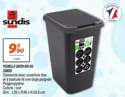 Netto SUNDIS POUBELLE GREEN BIN 50L offre