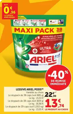 Maximarché Ariel Pods offre